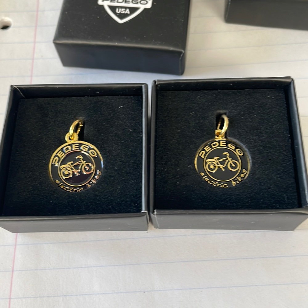 Pedego gold charms-2 included.  New in Box